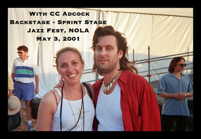 With CC Adcock Backstage – Sprint Stage – Jazz Fest, NOLA May 3, 2001